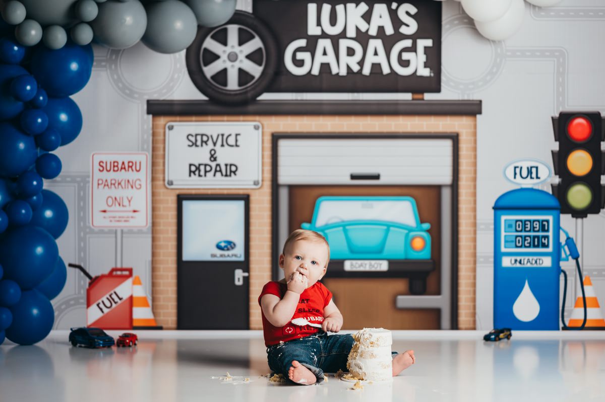 Revving Up the Fun: A Mechanic Cake Smash | Luka